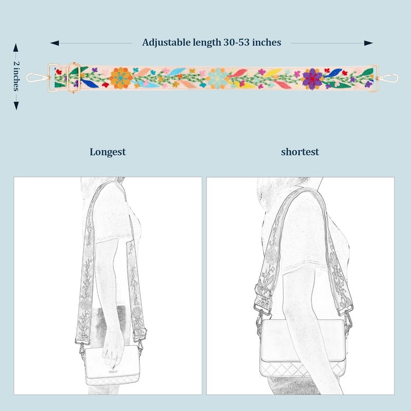 chushui Store Knit Purse Strap,Replacement Crossbody Wide Adjustable Shoulder Strap for Bag Handbag - Image 2